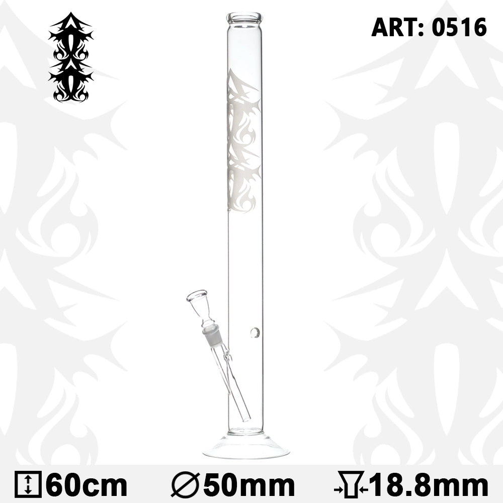 Tribal | Tattoo Glass Bong- H:60cm- Ø:50mm- SG:18.8mm