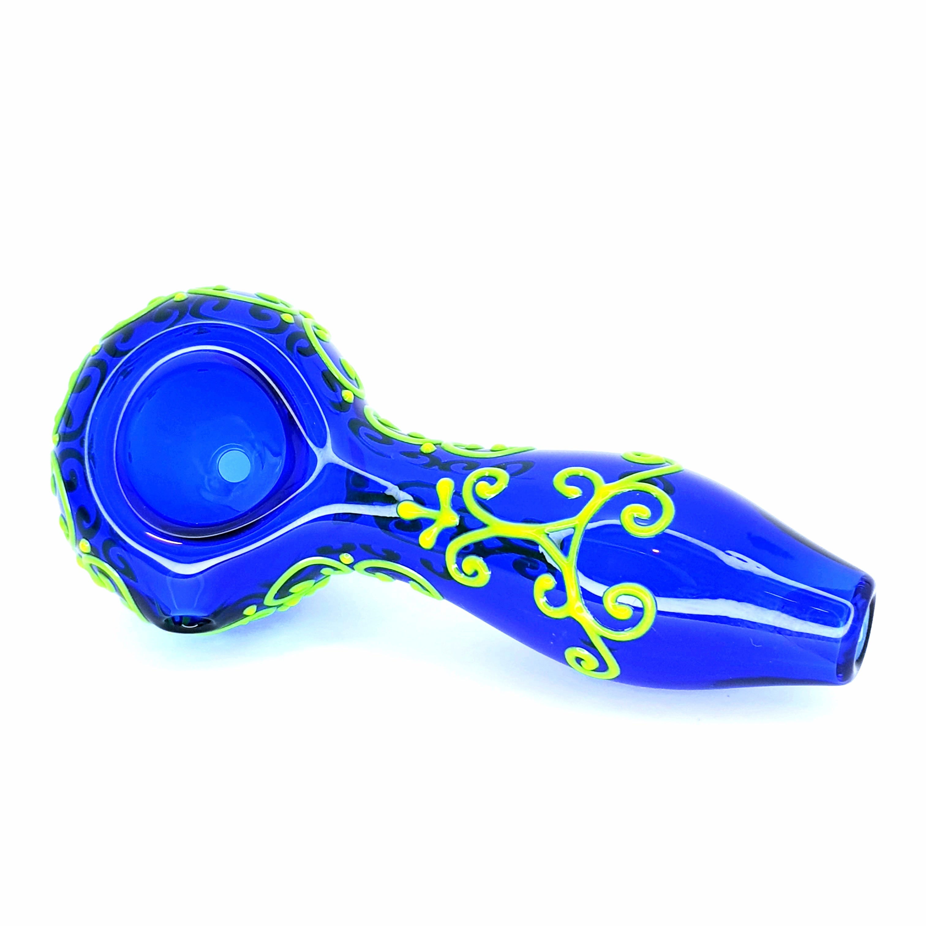 Glass Pipe  *Glow in The Dark * Design 2