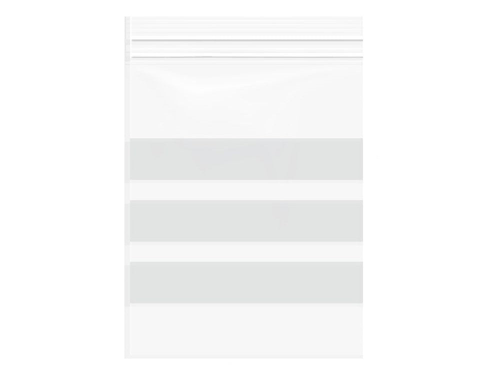 Amsterdam | Zipper Bags 60mm x 60mm 70µ (MU) Clear with 3 x writable labels