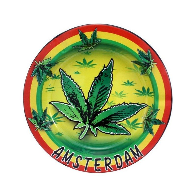 METALLASCHENBECHER - AMSTERDAM RASTA RAINBOW