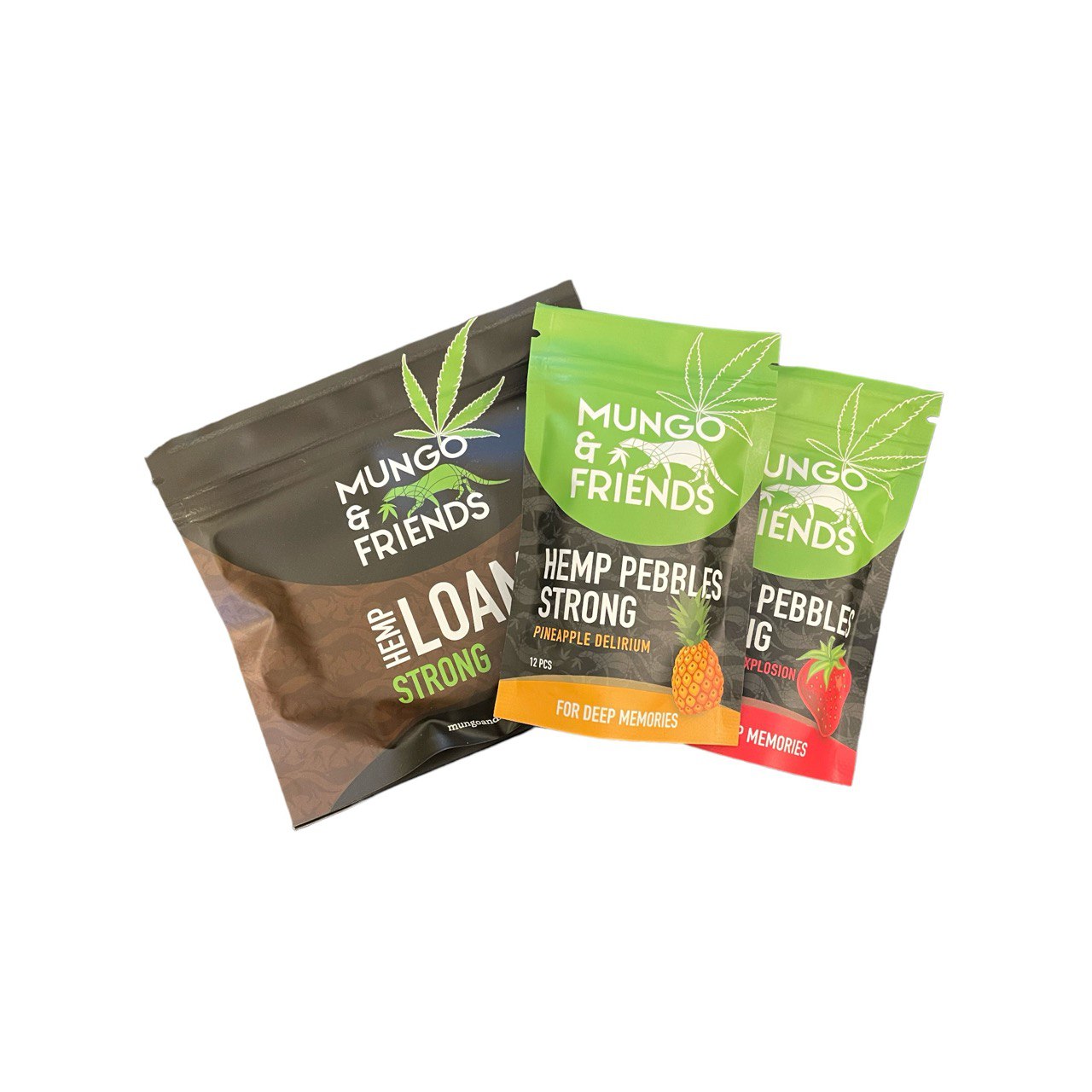 Dekorative Cannabis Edibles mit Hanfextrakt auf Glasteller arrangiert