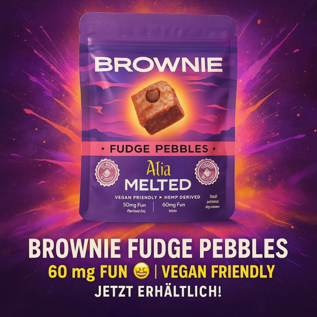 Alia Melted Brownie Pebbles – dekorative Hanf Brownies mit Schokoladenduft