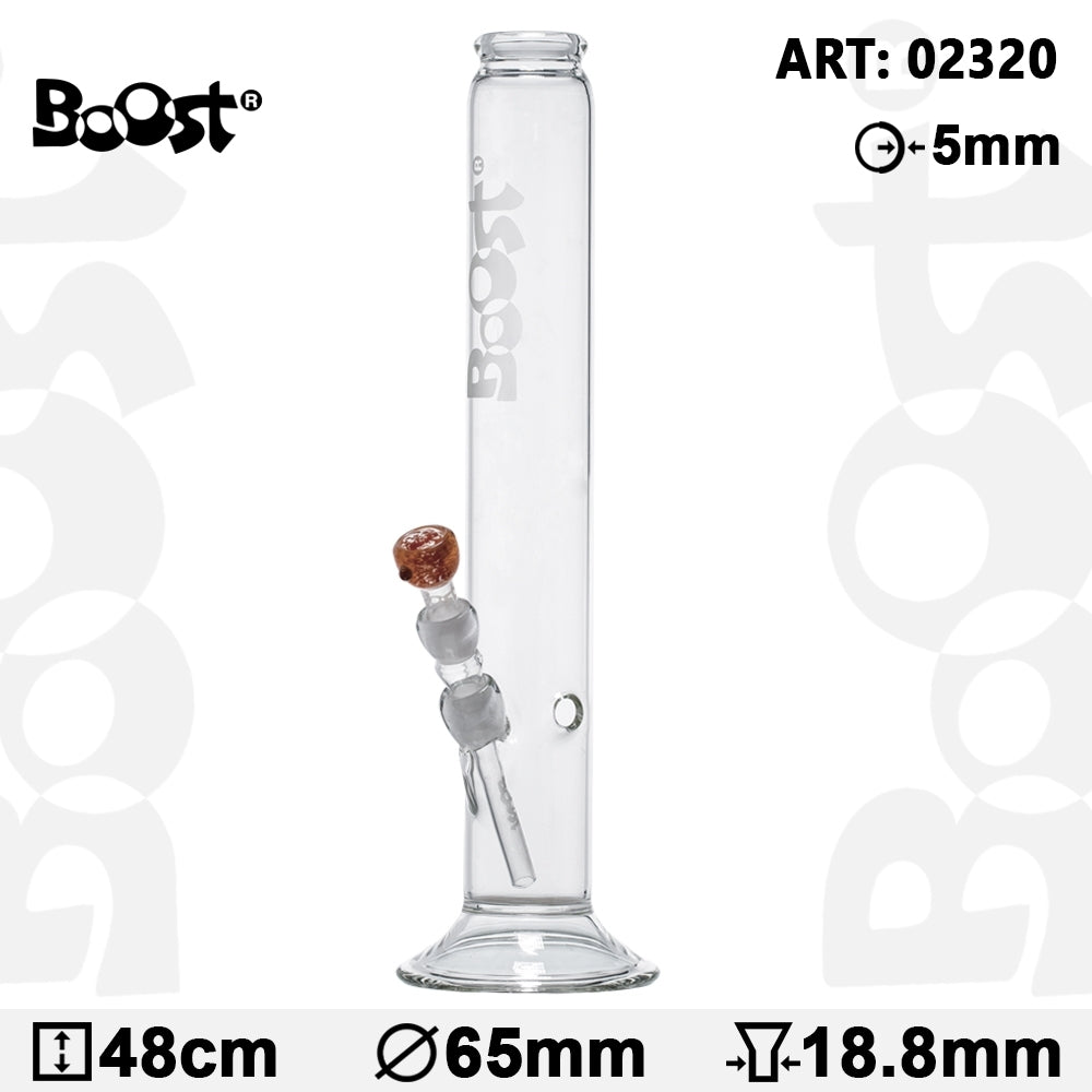 Boost | Cane Glass Bong -H:48cm- Ø:65mm- Socket:18.8mm- WT:5mm