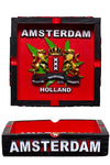 Amsterdam | Clay Ashtray with Amsterdam Logo L: 11cm and W: 11cm