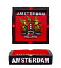 Amsterdam | Clay Ashtray with Amsterdam Logo L: 11cm and W: 11cm