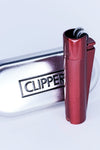 Clipper Rot Metallfeuerzeuge + Geschenkbox