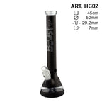 Boost Pro | Beaker Glass Bong Black H:45cm - Ø:50mm - SG:29.2mm
