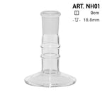 Bowl Holder Display - H: 9cm Glass slide stand with 1 holder fits on any 18.8 mm male joint