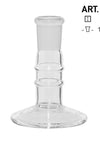 Bowl Holder Display - H: 9cm Glass slide stand with 1 holder fits on any 18.8 mm male joint