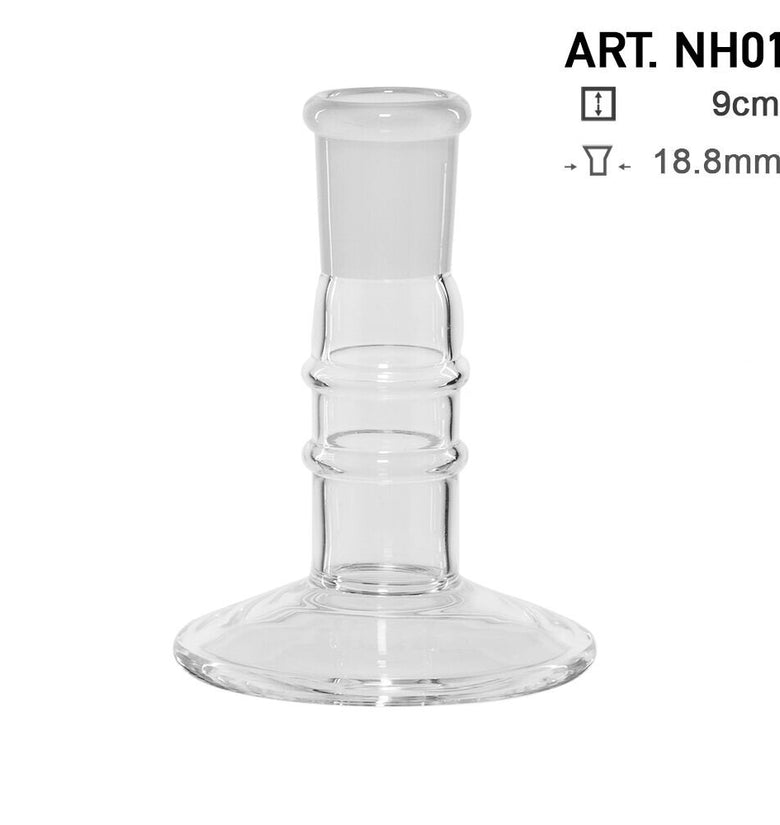 Bowl Holder Display - H: 9cm Glass slide stand with 1 holder fits on any 18.8 mm male joint