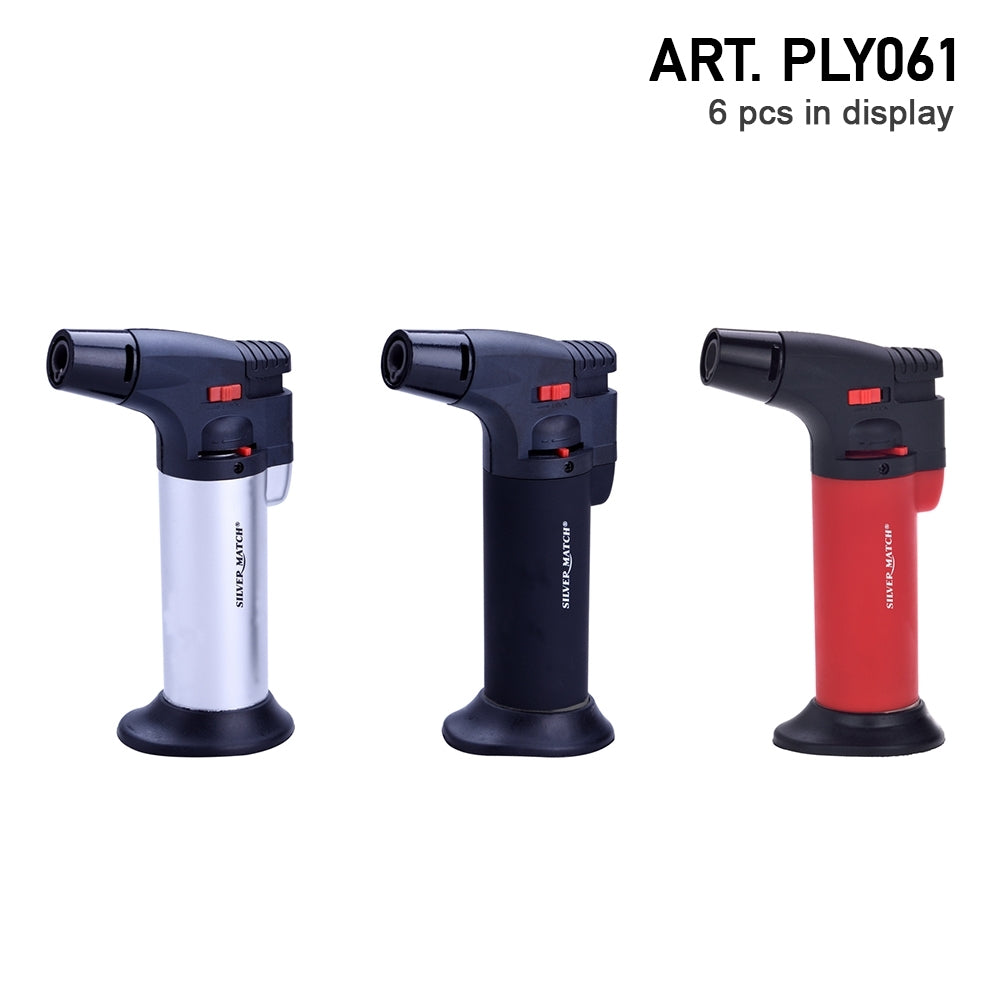 Silver Match | Torch with 3 different colors in display and each display contains 6 pcs