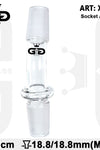 Grace Glass | Socket Male Adapter (Curved)- SG:18.8mm to SG:18.8mm Use For Oil Nail & Dome