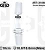 Grace Glass | Socket Male Adapter (Curved)- SG:18.8mm to SG:18.8mm Use For Oil Nail & Dome