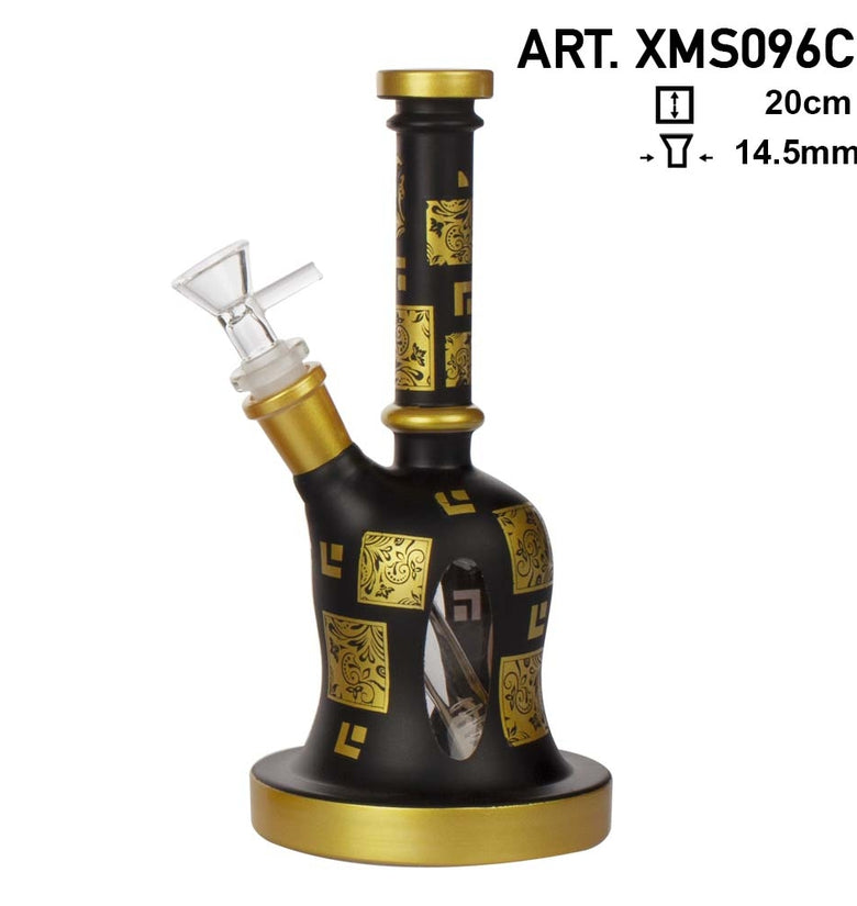 Amsterdam | Limited Edition Mixed Golden Round Base Bongs - H:22cm - SG:14.5mm