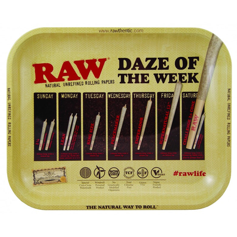 RAW METAL TRAY MEDIUM DAZE OF THE WEEK 27,5X33CM