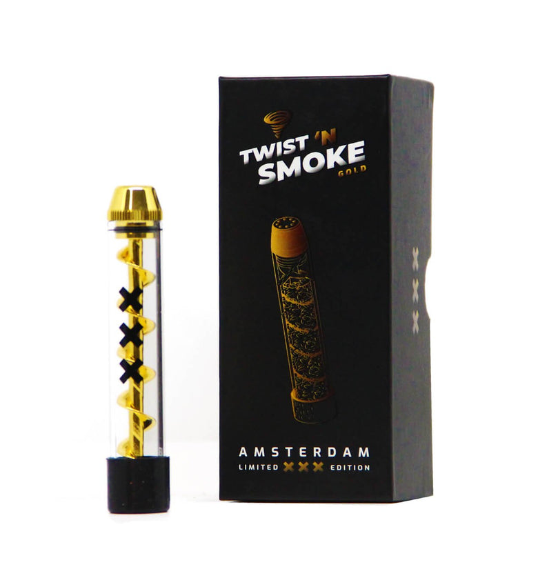 Twist ‘n Smoke Twisted Glass Blunt Gold Amsterdam Special Edition