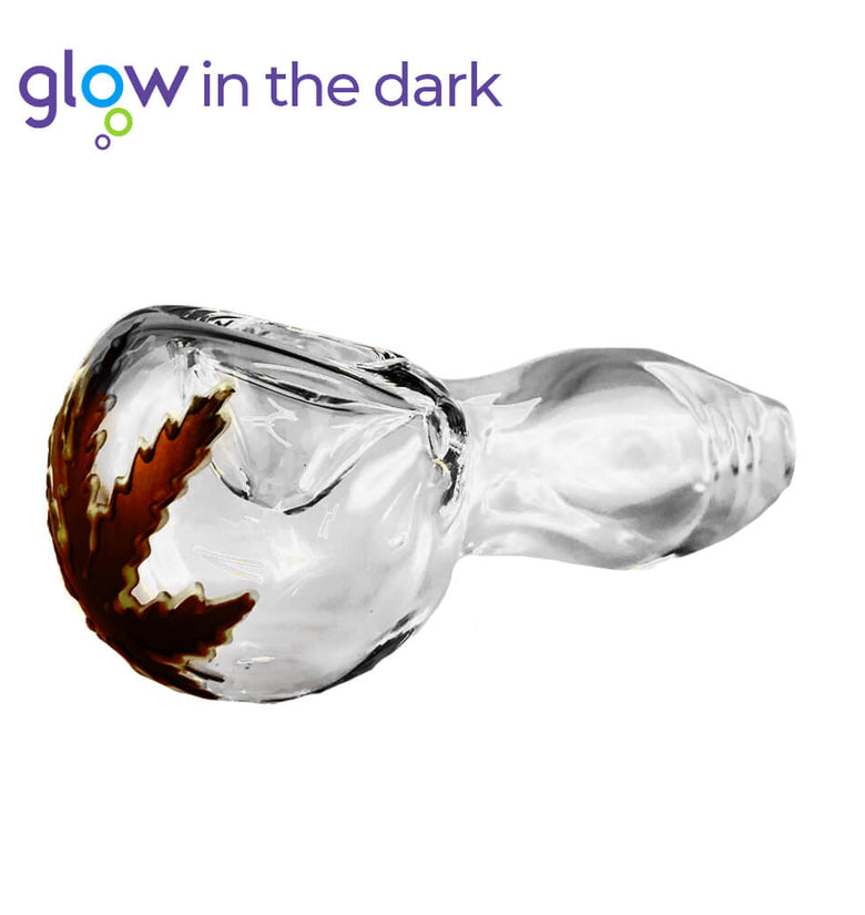 Transparent Glass Pipe Glow in The Dark 10cm