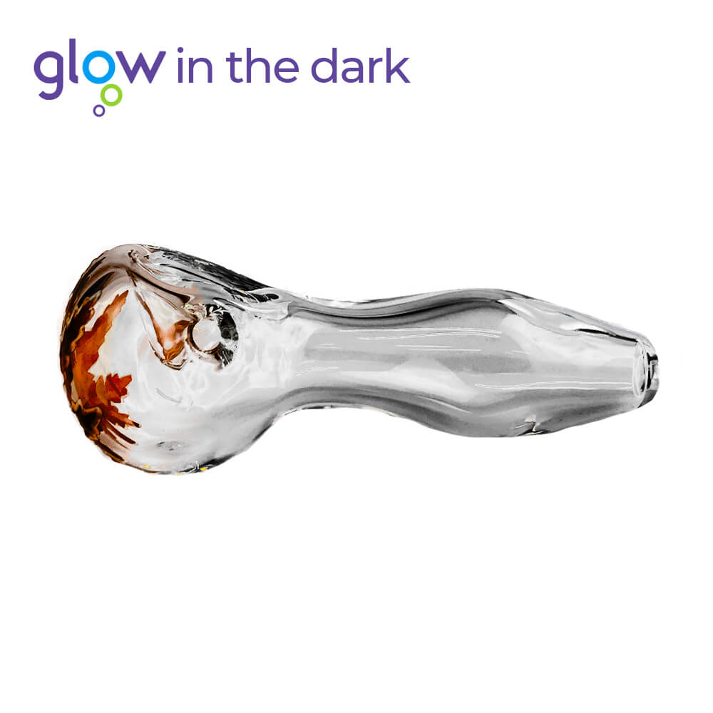 Transparent Glass Pipe Glow in The Dark 10cm
