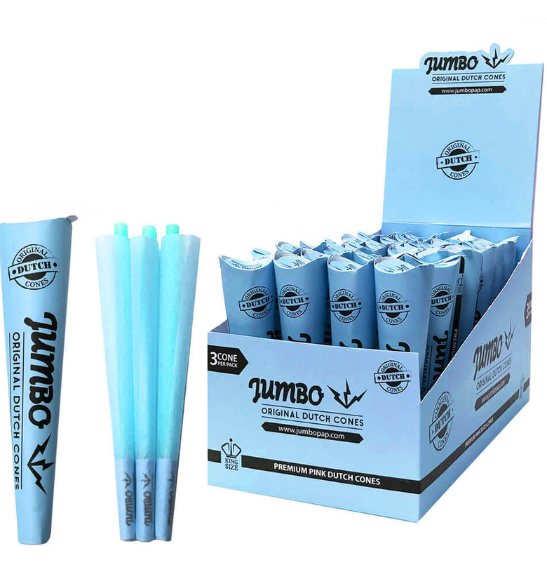 Jumbo King Size Blue Cones 3 Cones Per Pack