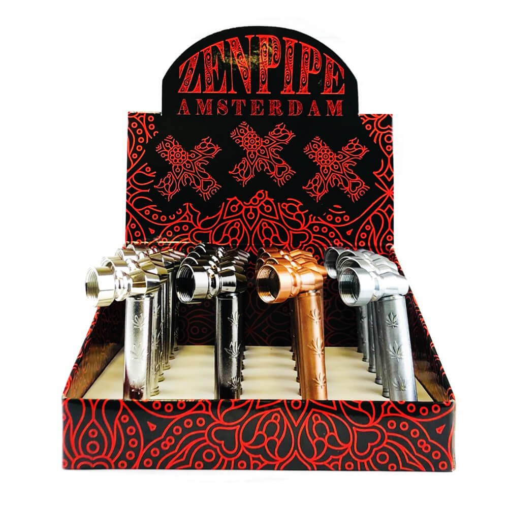 Zen Pipe Weed Leaves Metal Pipe