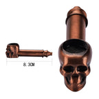 Champ High Metal Skull Pipe Gold + Bronze