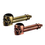 Champ High Metal Skull Pipe Gold + Bronze
