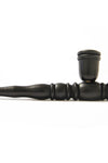 Hand crafted wood black pipe 6 inches